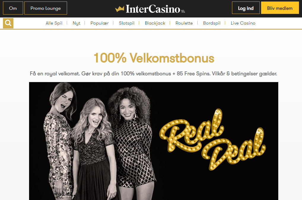 intercasino velkomstbonus 